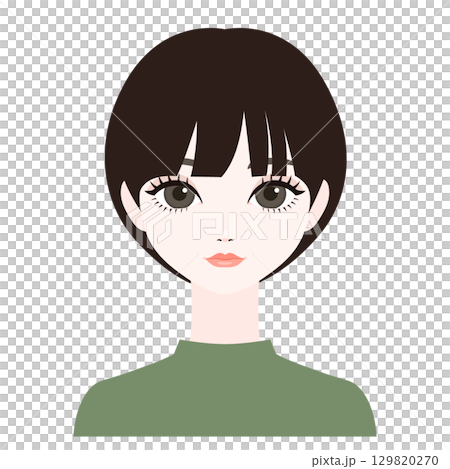 正面女性臉 18 129820270