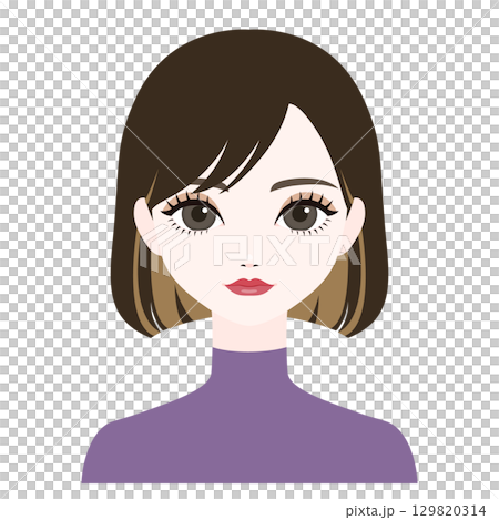 Front facing female face 6 Front facing female face 6 129820314