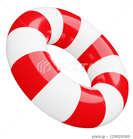 3D_浮き輪_赤 129820380