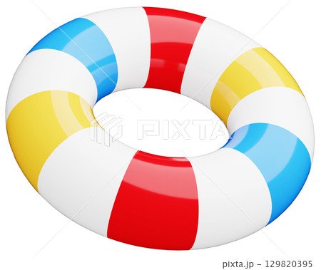 3D_浮き輪_カラフル 3D_浮き輪_カラフル 129820395
