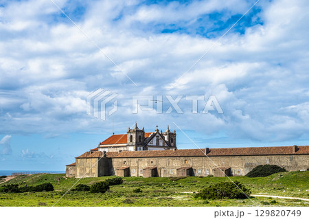 Santuario de Nossa Senhora do Cabo Espichel, located to the west of Sesimbra, Portugal 129820749