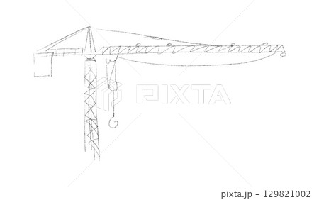 Building crane sketch Building crane sketch 129821002