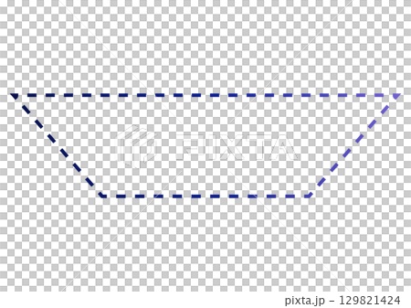 Blue dotted trapezoid frame Blue dotted trapezoid frame 129821424