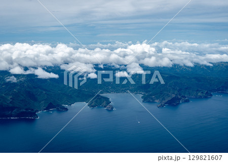 Aerial view of Nuku Hiva in the Marquesas Islands, French Polynesia Aerial view of Nuku Hiva in the Marquesas Islands, French Polynesia 129821607