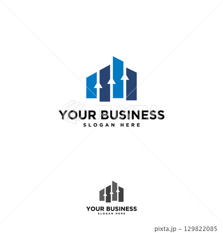 Growth home Financial And Accounting vector logo design template 129822085