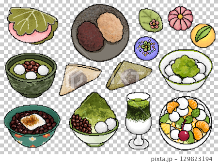Pixel art sweets shop 129823194