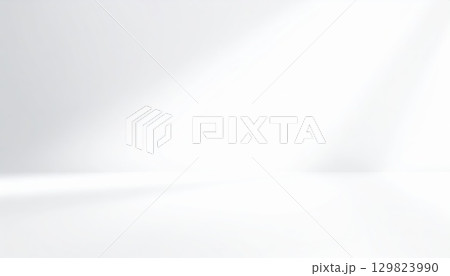 《AI画像》光の差し込む白い背景素材 129823990