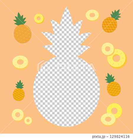 Cute pineapple die-cut frame 129824116