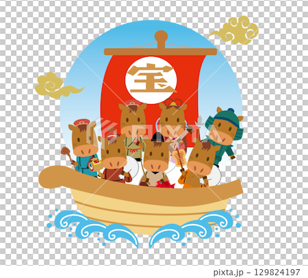 2026年馬年七福神賀年卡 129824197