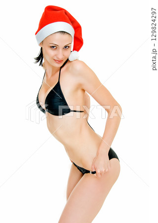 santa on the beach 129824297