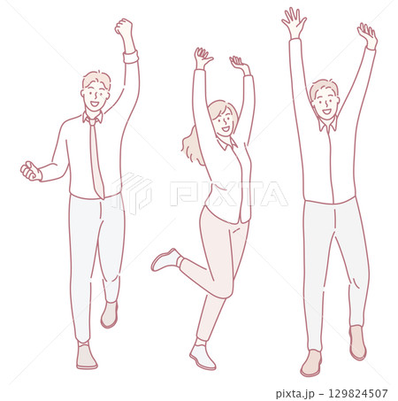 Joyful people celebrating meaningful moments in vibrant vector art filled with fun 129824507