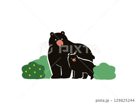 熊の親子 129825244