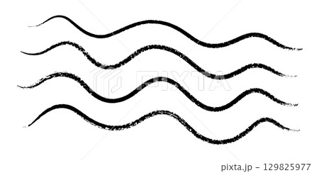 Abstract wavy doodle line element 129825977