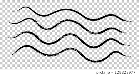 Abstract wavy doodle line element 129825977