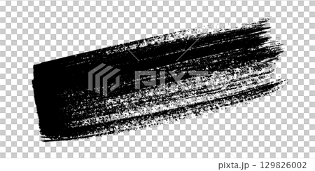 Aesthetic grunge black paint brush stroke 129826002
