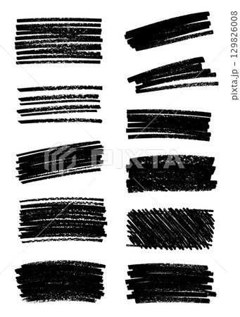 Aesthetic abstract scribble line collection 129826008