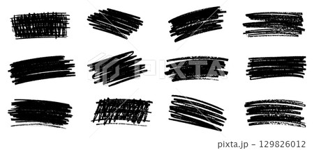 Aesthetic abstract scribble element design 129826012