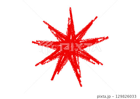 Abstract crayon red star shape element Abstract crayon red star shape element 129826033