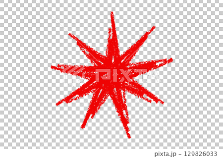 Abstract crayon red star shape element Abstract crayon red star shape element 129826033