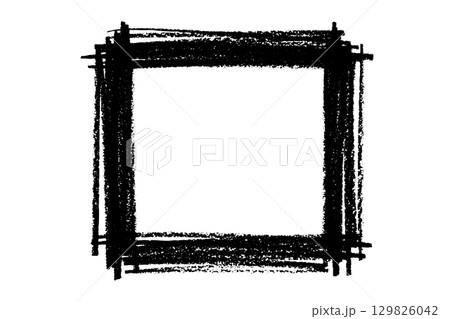 Grunge dirty black square frame design 129826042