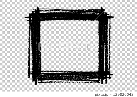Grunge dirty black square frame design 129826042