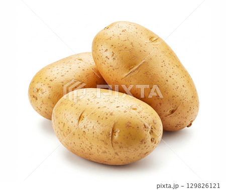 Close up three wholes original potatoes element design 129826121