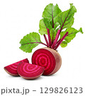 Fresh sliced beet design concept 129826123