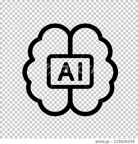 Neural artificial intelligence icon design 129826249