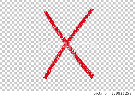 Grunge thin line red incorrect illustration Grunge thin line red incorrect illustration 129826255
