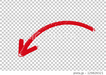 Left red crayon arrow element 129826321