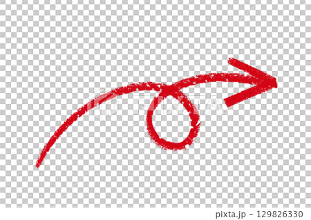 Curled chalk arrow element design 129826330