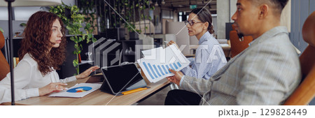 A Business Meeting for Vital Strategy Discussion and Analysis on Growth and Success 129828449
