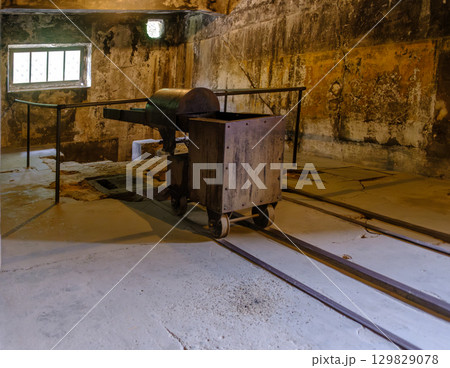 Crematorium chamber with trolley Crematorium chamber with trolley 129829078