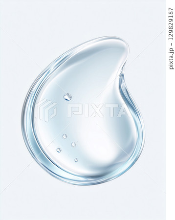 スキンケア・美容をイメージさせる水のしずく ピュアな潤いを象徴する水滴のイメージ 129829187