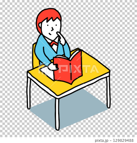 教室で授業を受けるクラスメイトのイラスト 自習する中学生・高校生 教室で授業を受けるクラスメイトのイラスト 自習する中学生・高校生 129829488