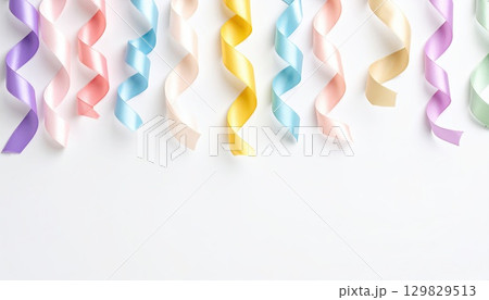 《AI画像》垂れ下がったたくさんのカラフルなリボン 《AI画像》垂れ下がったたくさんのカラフルなリボン 129829513