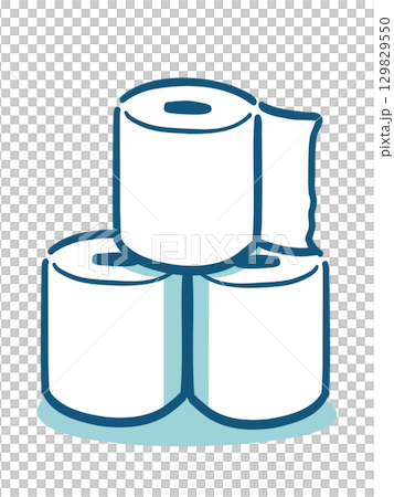 Illustration of simple toilet paper Illustration of simple toilet paper 129829550