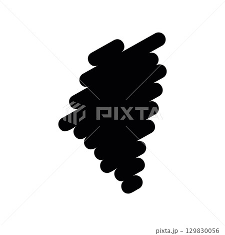 Simple black vector icon with a theme tornado Simple black vector icon with a theme tornado 129830056
