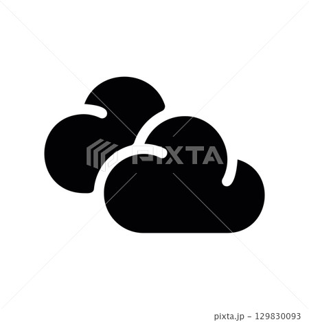 Simple black vector icon with a theme cloudiness 129830093