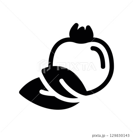 Simple black vector icon with a theme whole tomato Simple black vector icon with a theme whole tomato 129830143
