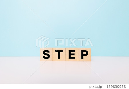 STEPブロック文字 STEPブロック文字 129830938