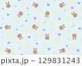 カラフルなウサギのパターン背景 カラフルなウサギのパターン背景 129831243