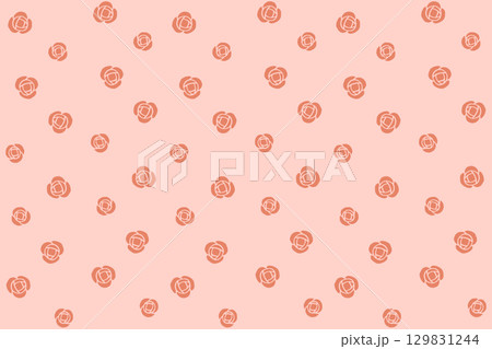 薔薇の可愛いパターン背景 129831244