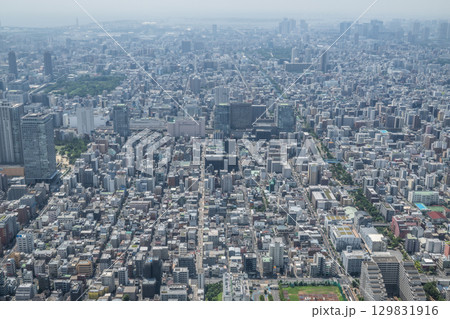 天空からの眺望－スカイツリーから見た東京都心 129831916