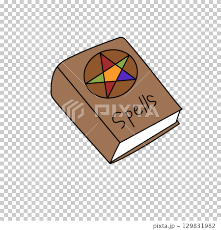 A book with a star on it and the word spells on it 129831982