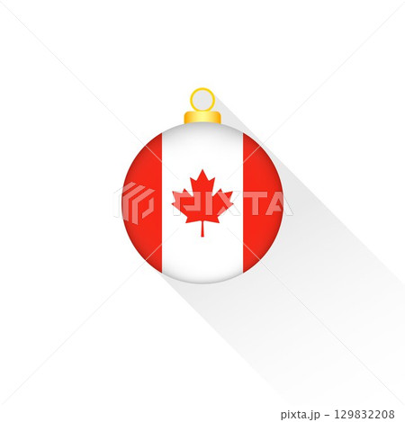 Canada National Flag Christmas Decoration. Canada National Flag Christmas Decoration. 129832208