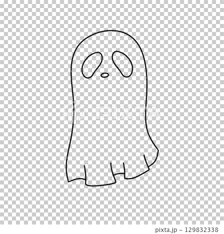 A ghostly figure with a white background A ghostly figure with a white background 129832338
