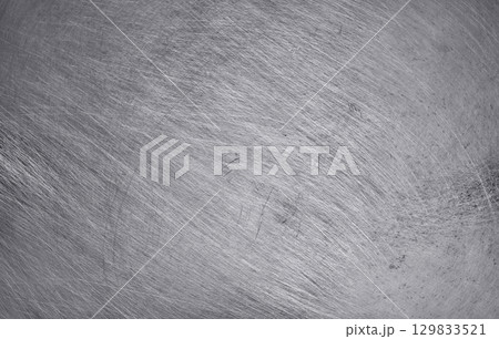 aluminium metal texture background, scratches on polished stainless steel. 129833521