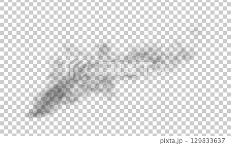 Realistic black smoke cloud with soft texture and natural diffusion effect on transparent background for design use Realistic black smoke cloud with soft texture and natural diffusion effect on transparent background for design use 129833637