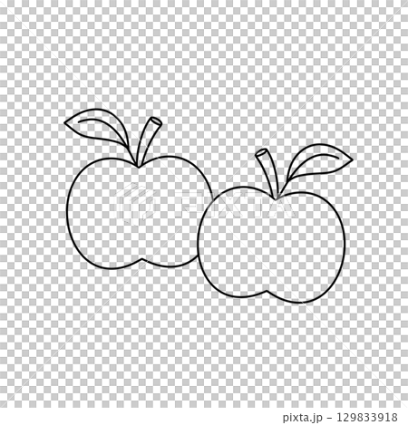 Two apples are shown in a white background Two apples are shown in a white background 129833918